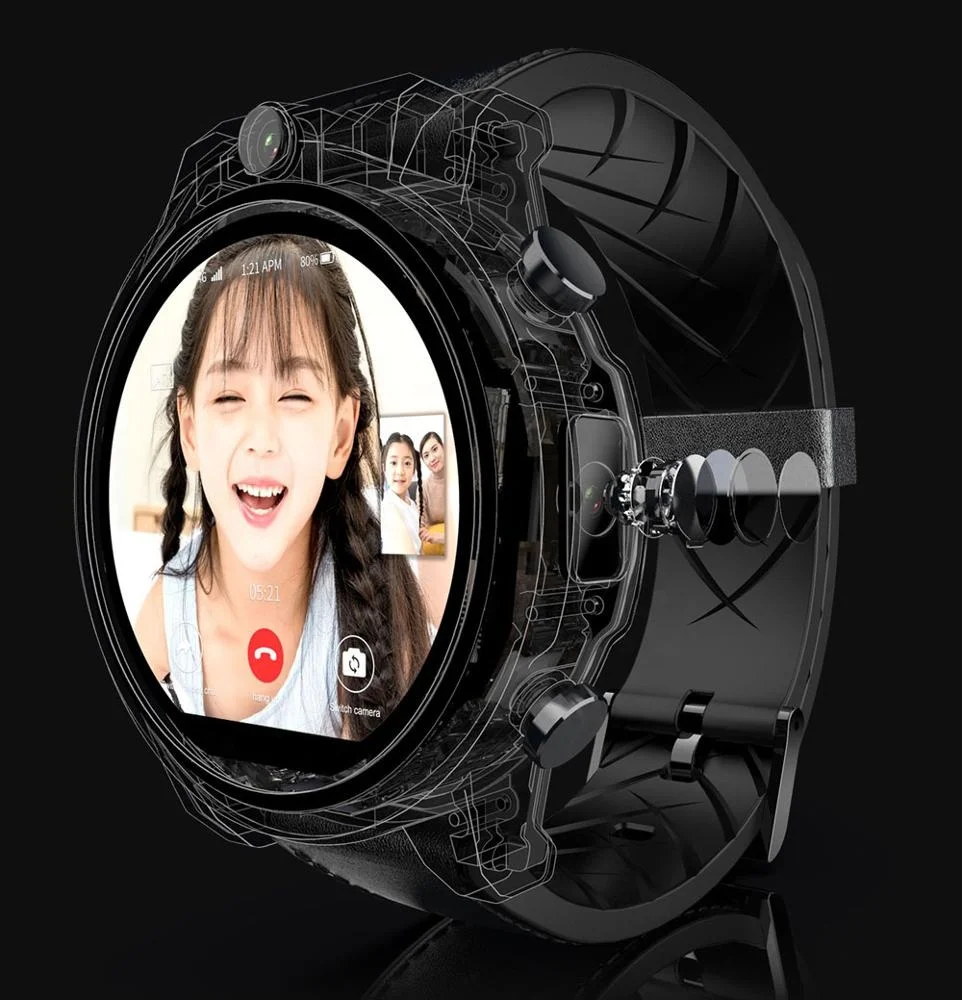 Janus 3GB+32GB 4G LTE GPS Video Calling Smartwatch 1.6 inch Android 7.1 MTK6739 1.25GHz 5MP Dual Camera Smart Watch New Arrived