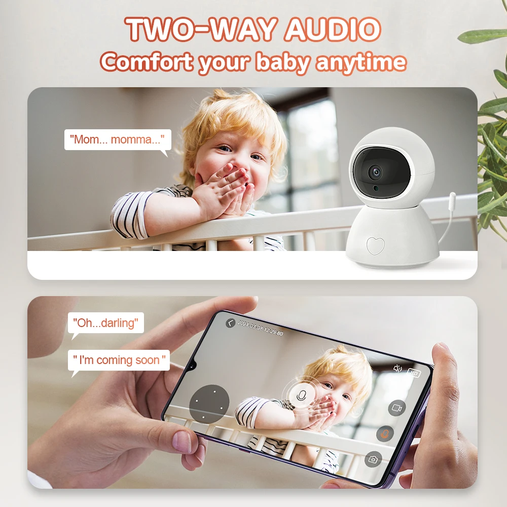 Baby Monitor Best Seller Amazon Auto Tracking Tuya App Control Wifi Continuous Temperature Monitor for baby