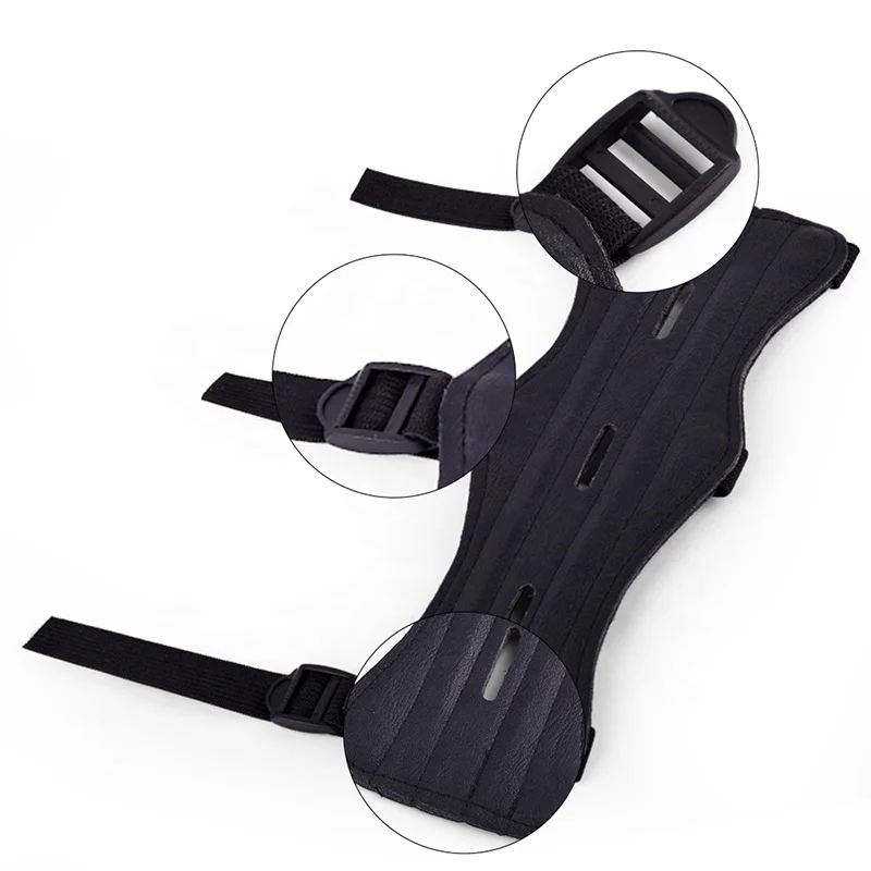 Adjustable Bow Armguard, Archery Armguard Protector Archery Arm Guard to Shooting/Hunting Leather Archery Arm Guard