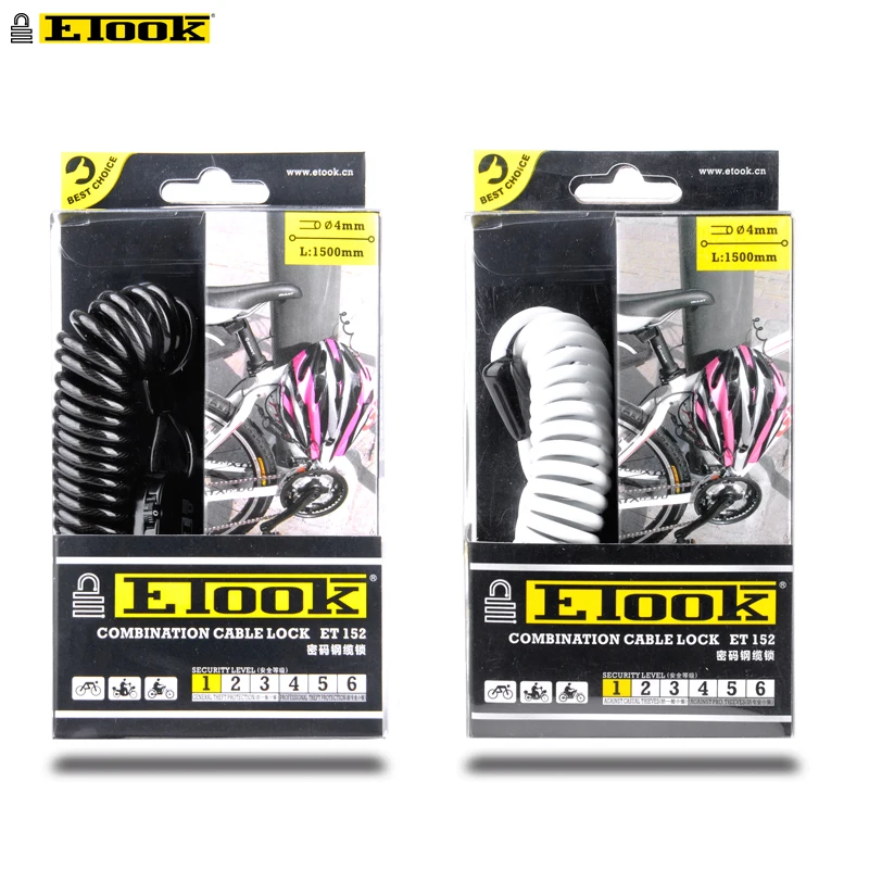 ETOOK 2020 new Cable Lock helmet Lock for motorcycle
