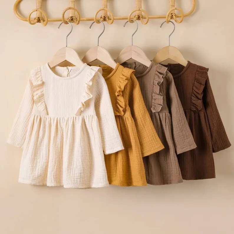 Baby Girl Dress Girl Elegant Autumn And Winter Dress Nifty Long-sleeved Party Dress