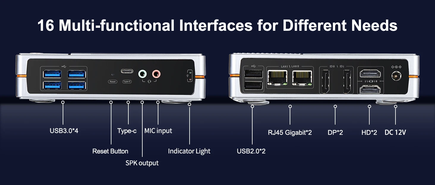 Business Education Mini PC CPU Intel N100 Office Mini PC DDR5  Multiple Displays 2*HD 1*DP Window 11/LINUX NUC Mini PC
