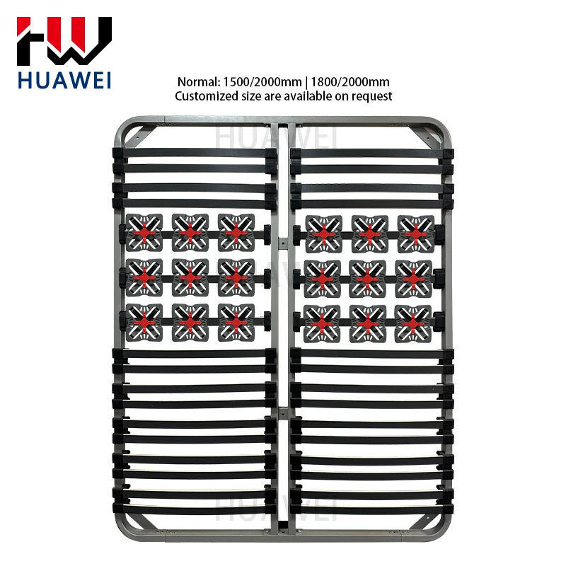HUAWEI Luxury Semi-Glue Flower Plastic Plated 1.8m Enhanced Skeletal Bed Slat Hardware Parts Metal Bed Base Frame