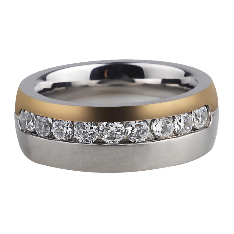 High Quality Famous Brand Design Jewelry 18K real gold plated stainless steel ring