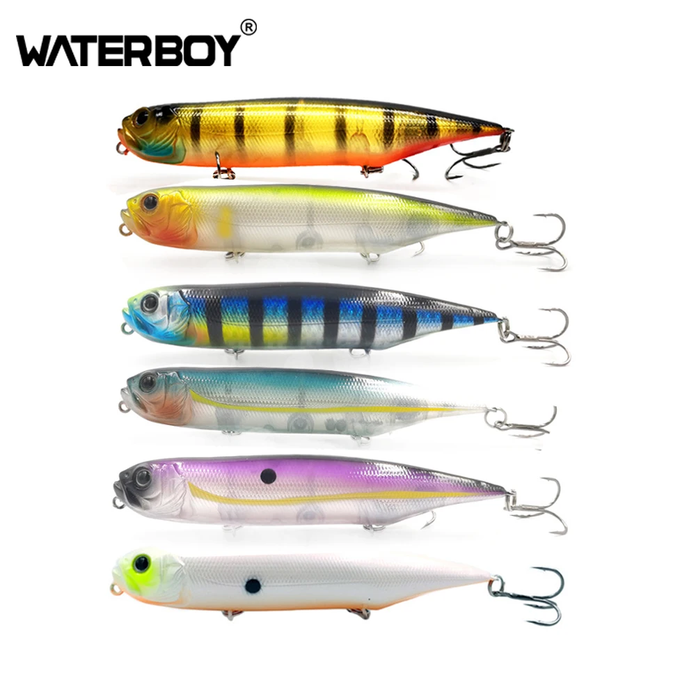 Waterboy Long Casting Doggy Walk Topwater Pencil Lure 12cm 21g Floating Hard Bait Pencil Fishing Lure Whopper Plopper