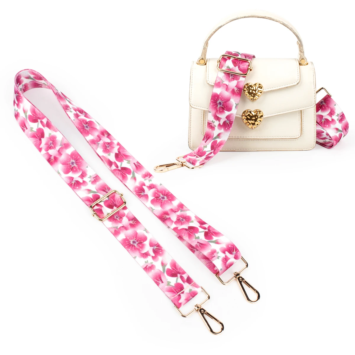 1 PC  High Quality Flowers Digital Printing Bag Woman Colored Straps for Crossbody Shoulder Bag Accessories Adjustable Belts