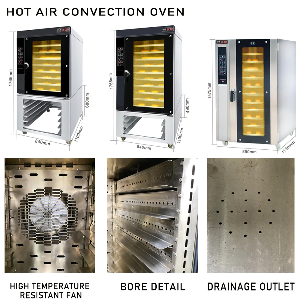 High Quality Bakery Equipment 8 Trays Hot Air  Circulation Oven Industrial Hot Air Convection Oven
