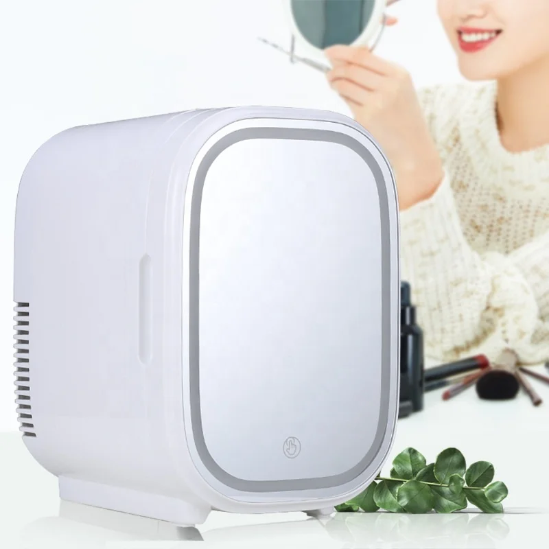 8L 4L Custom small cosmetic beauty skin care makeup 12v refrigerator mini skincare fridge with mirror