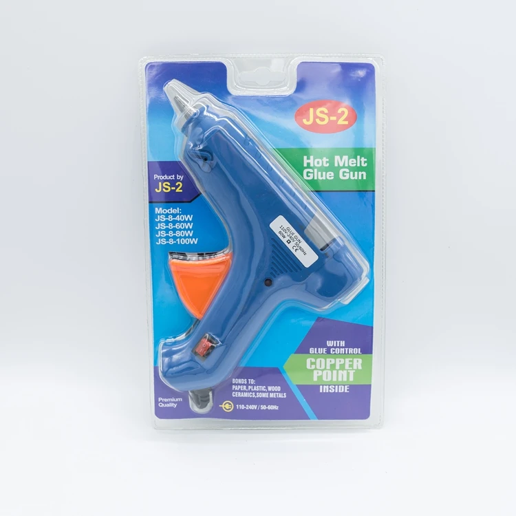Adjustable temperature Blue Electric Hot Melt Glue Gun 60W