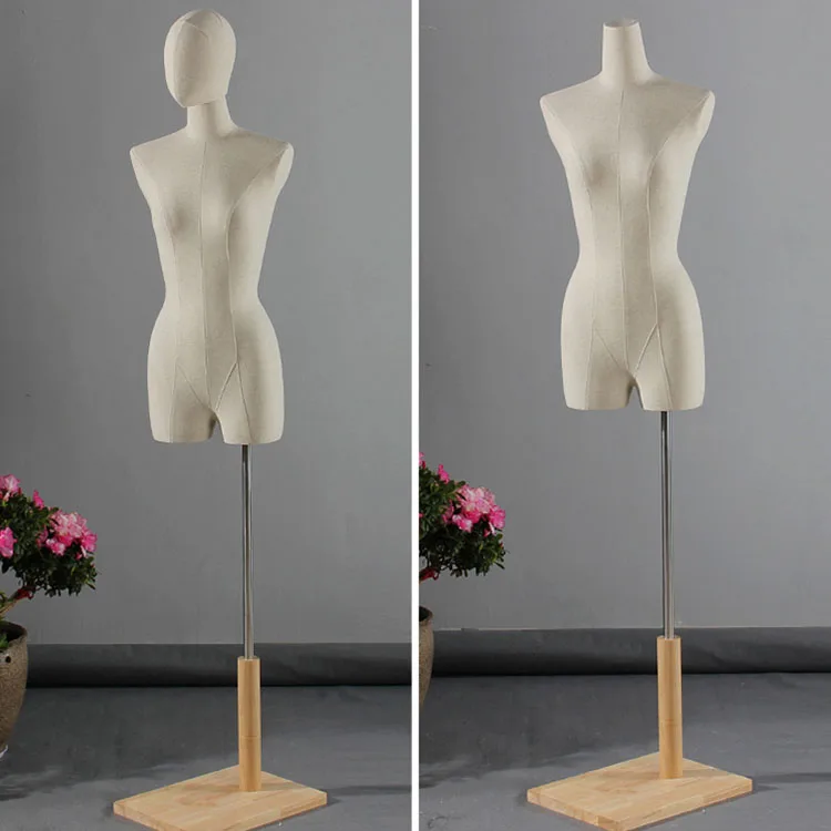 
Factory Direct Adjustable Korean Clothing Store Window Dummy Platform Woman Half Body Mannequin Props 