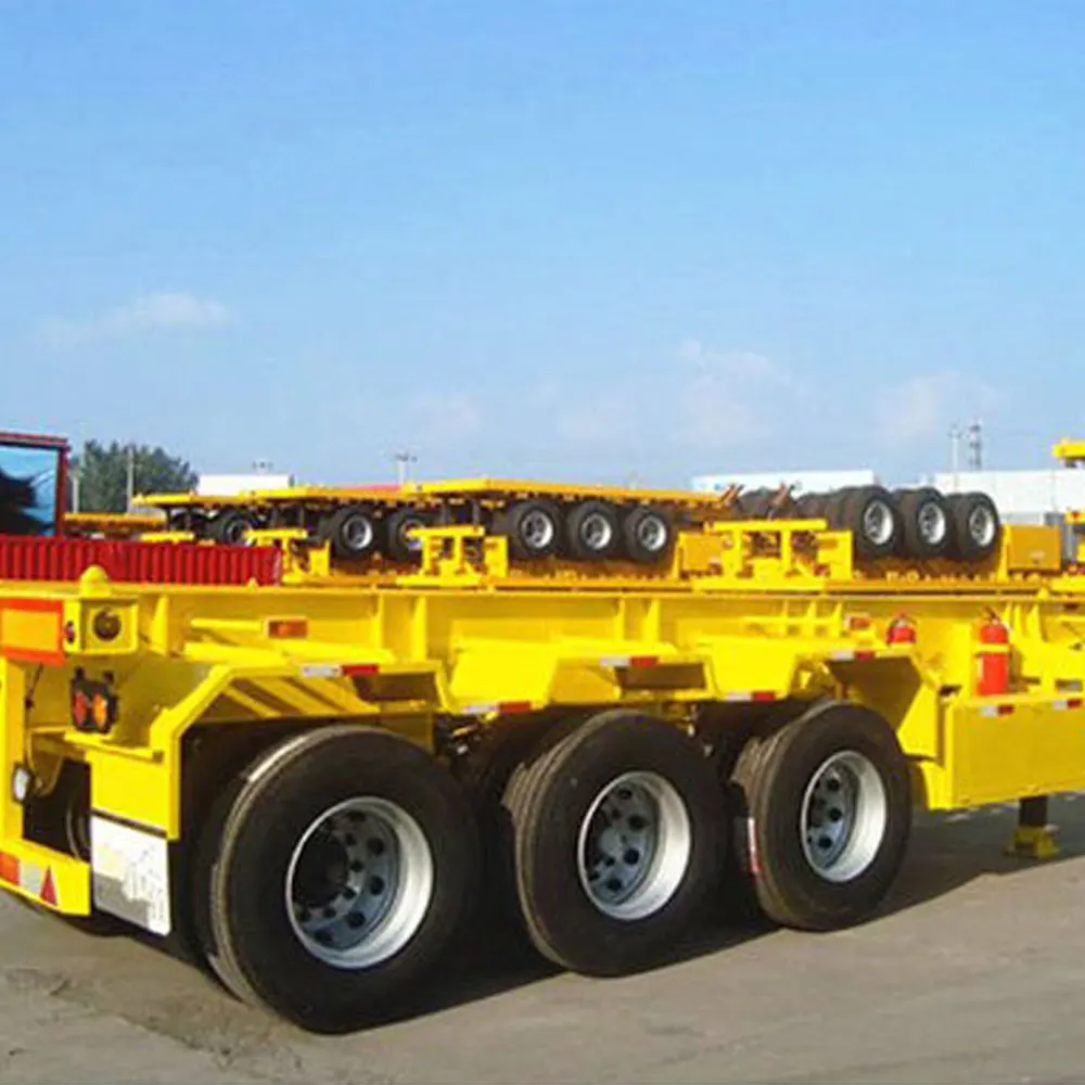 20FT 40tons Extendable Sliding Skeletal Trailers
