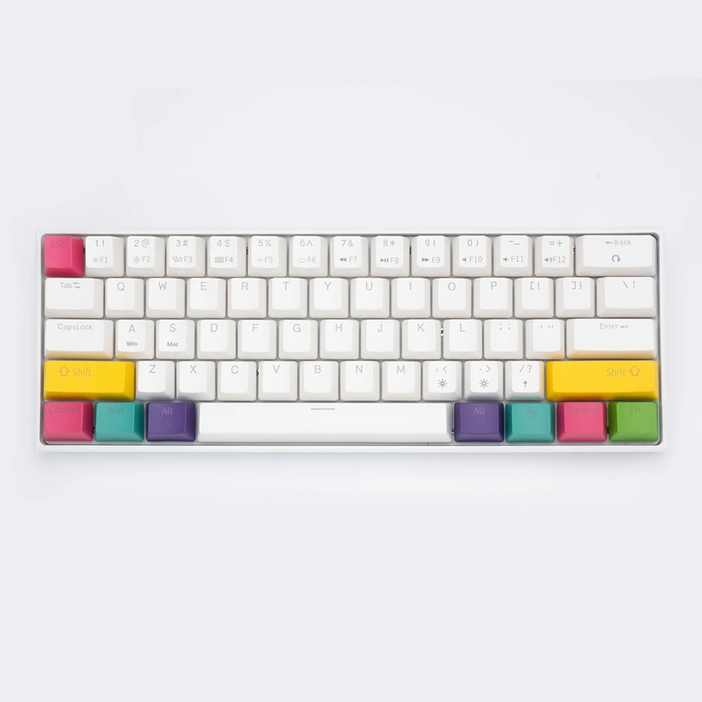 GK61 PBT Keycaps Set OEM Profile DIY Gaming Keyboard Repllacement Mac Win Keycaps Thick PBT