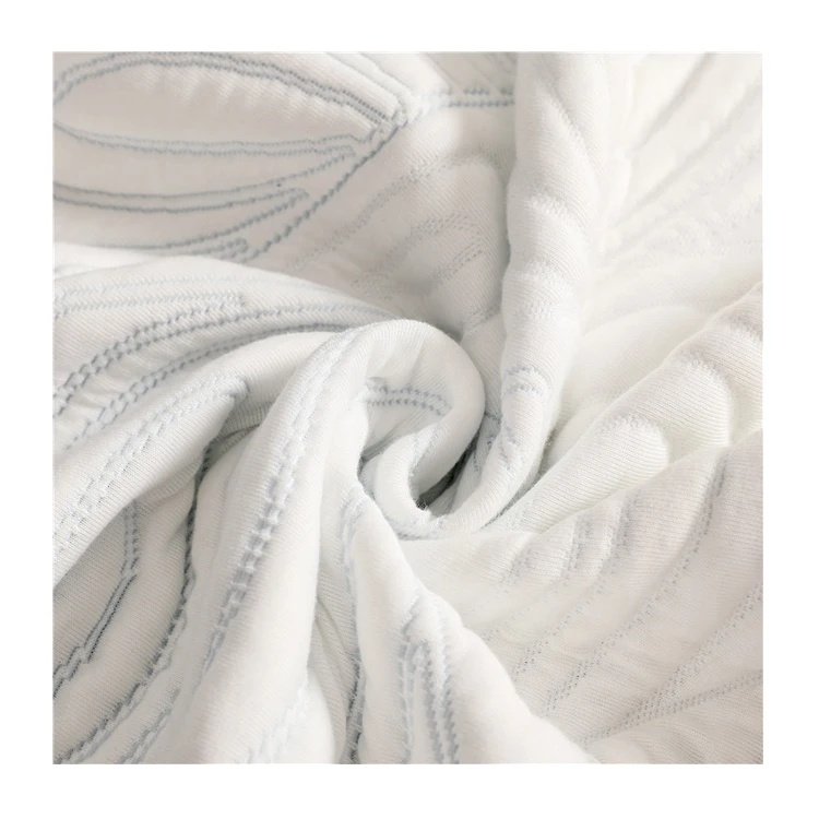 Warm Soft Polyester Plain Pattern Waterproof Mattress Fabric Printed Knitted