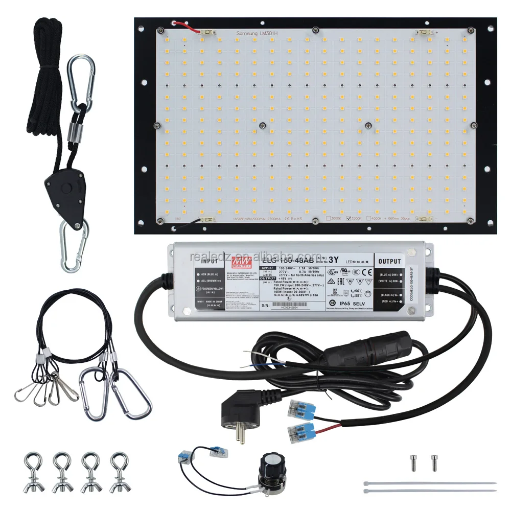 Estares 3500K 3000K 4000K LED LM301H Board grow light QB288 120W ELG Meanwell driver