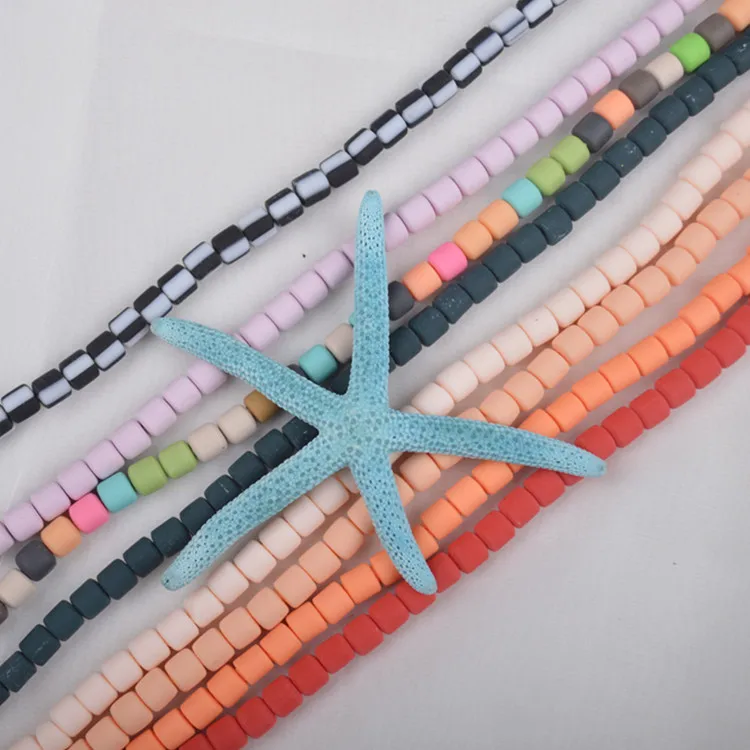 
Wholesale DIY Kids Polymer Clay Beads Multi Colour Round 8mm Soft Clay Strand Beads Bracelet Loose Beads For Handmade Jewelry 
