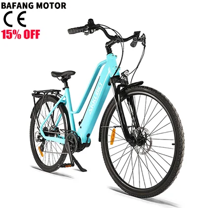 Akkubici bafang 36v 250w mid drive electric city bike adult wholesale step through 28inch electric bicycle