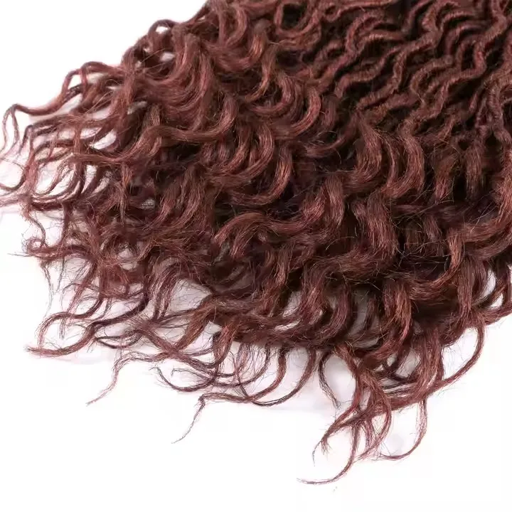 In Stock 18 20 inch Faux Locs Synthetic Crochet Braids Hair Extensions Arfo Curly Ombre Goddess Dreadlocks Hair For Black Women