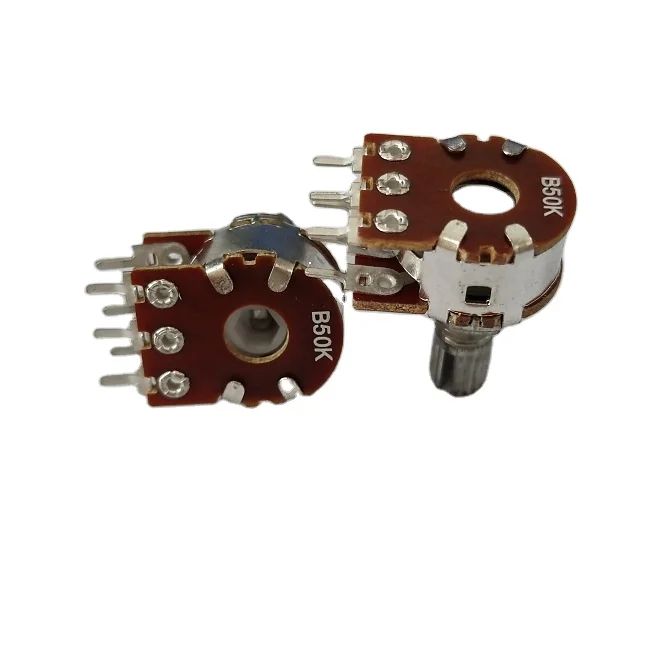 Потенциометр WH148 Double B50K B503 50K B20K B10K B5K Длина ручки 20 мм роторный потенциометр-10 ~ + 70 AC/DC220V M9 X 0