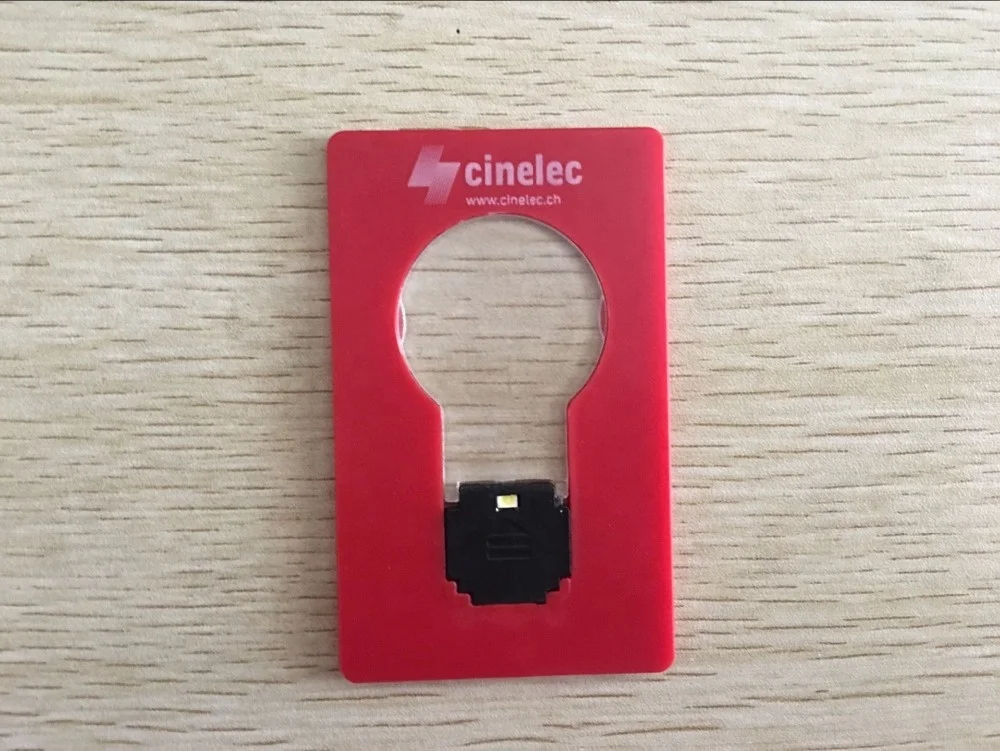 Cheap Custom Logo Printing Portable Mini Pocket Led Card Light Mini Bulb Lamp