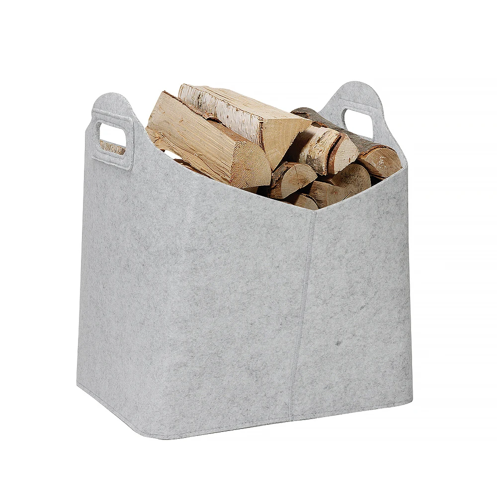 Foldable Felt Fireplace Basket Log Bag Fireside Wood Carrier Holder Newspaper Magazine Storage Laundry Bucket