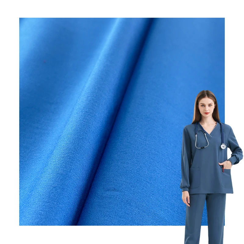 T/R stretch twill 65% polyester fabric antibacterial can be customized colors for medical fabrics overalls medical fabrics