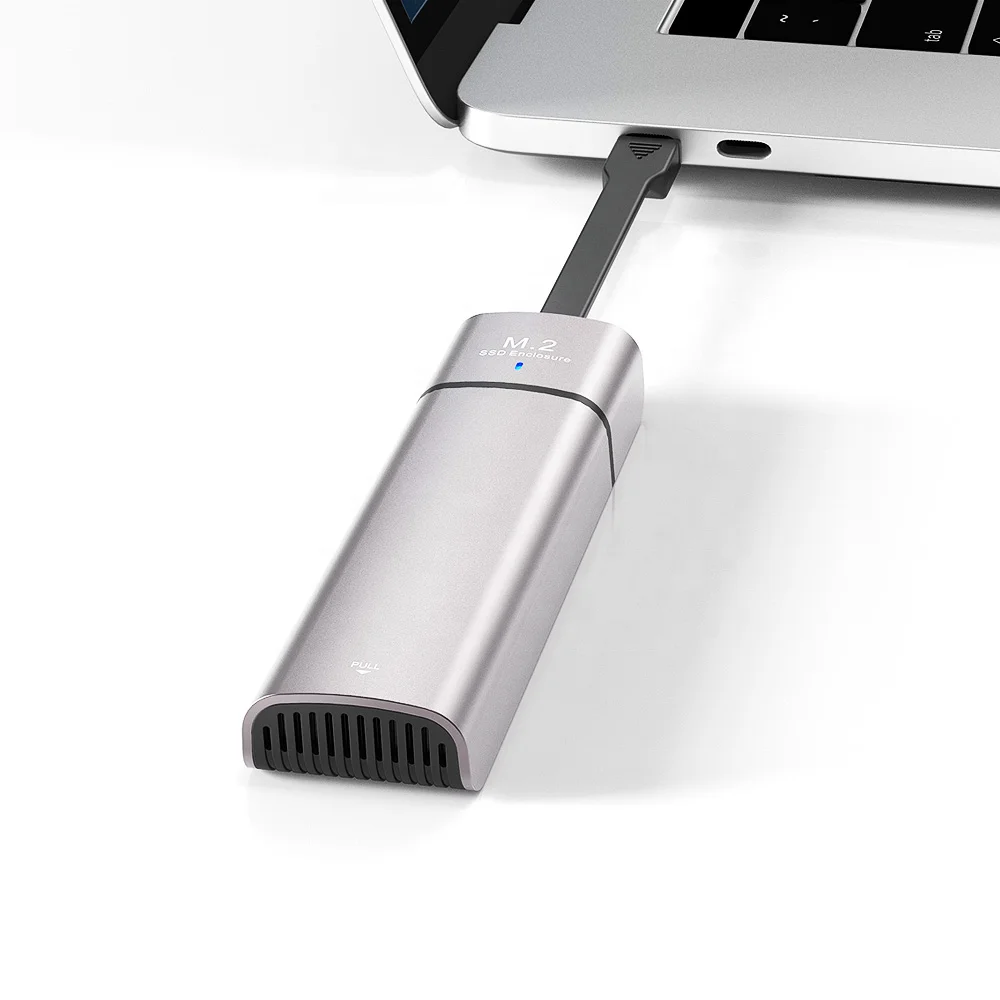 aluminum ssd enclosure with cable tool free m.2 pcie case ssd 2242 nvme pcie to usb nvme case type c nvme ngff usb casing