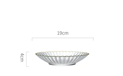 Heat-resistant Glass Dish Plate Transparent Plate Creative Internet Celebrity Fruit Plate Tableware
