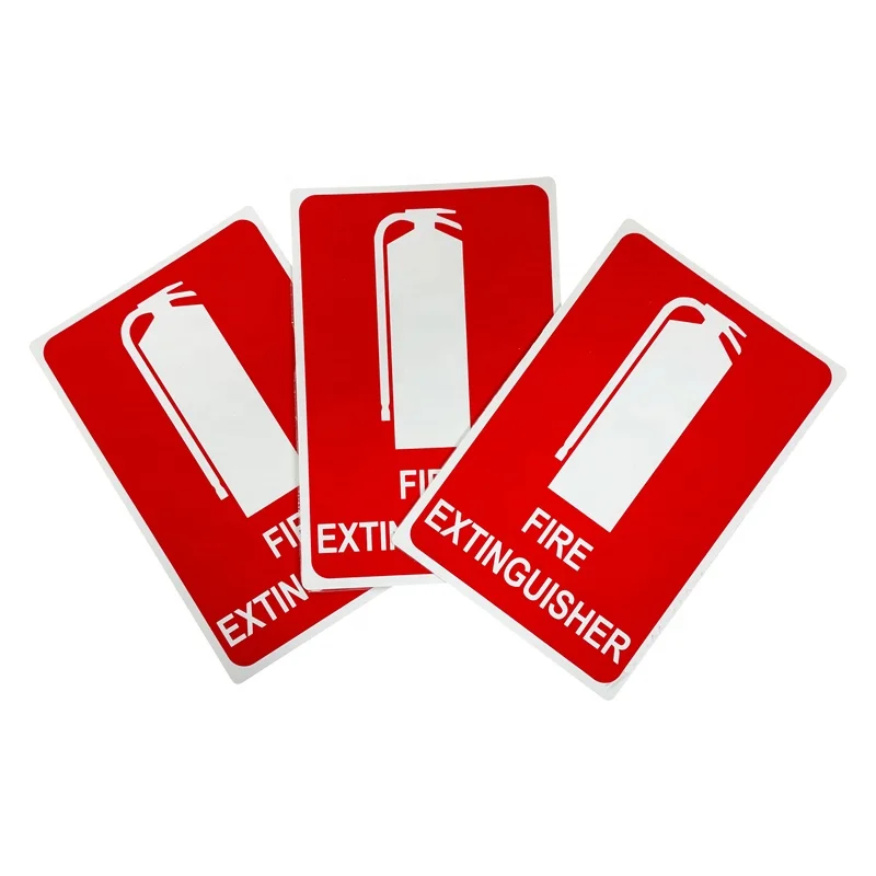 Custom Digital UV Printing PVC Board  Fire Extinguisher Sign Plastic Warning Safety PVC Sign Fire Extinguisher pvc Sticker