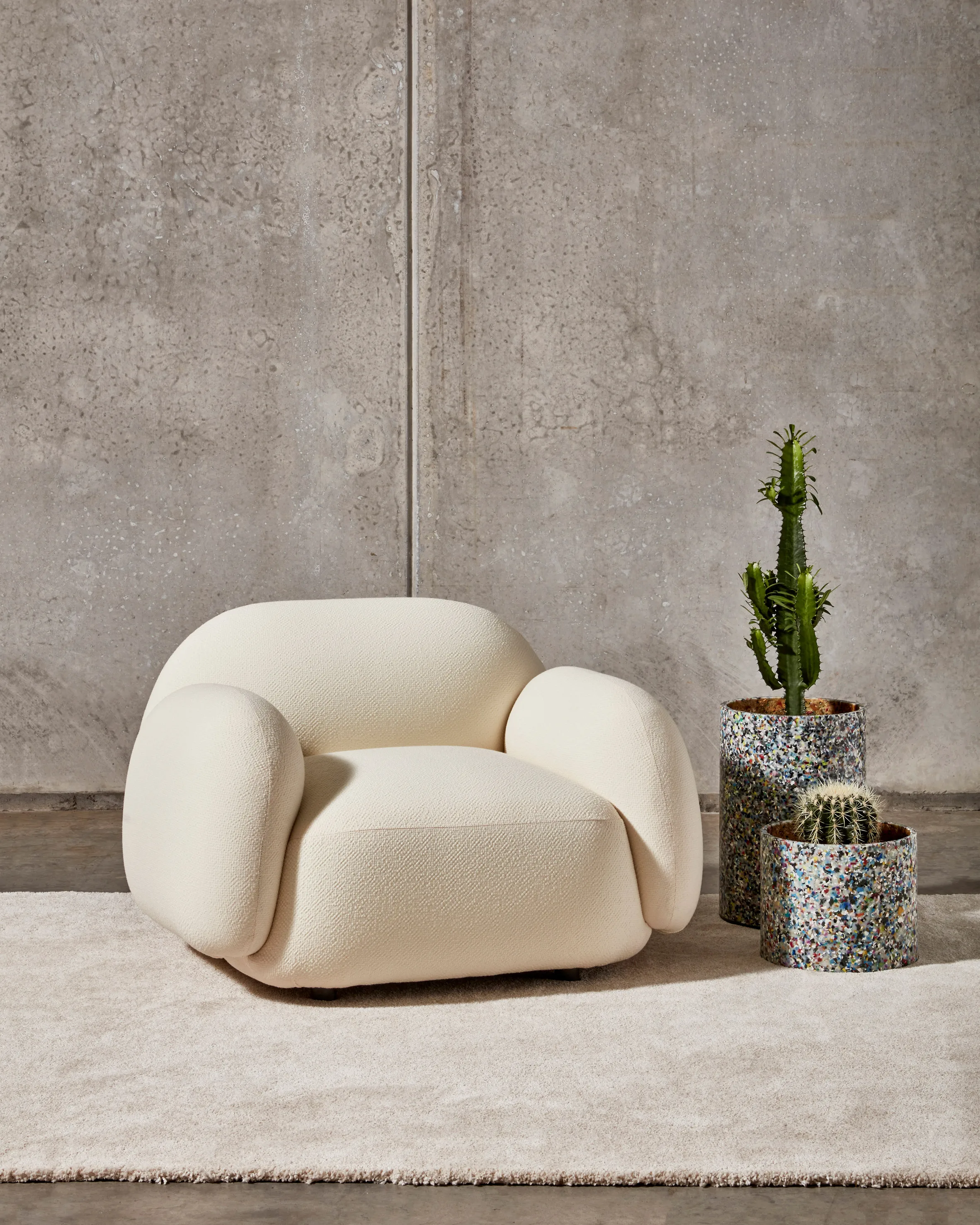 Livingroom Bedroom Boucle Fabric Nordic Modern Accent Chair Leisure Lounge Chair Upholstered Sofa Lounge Chair