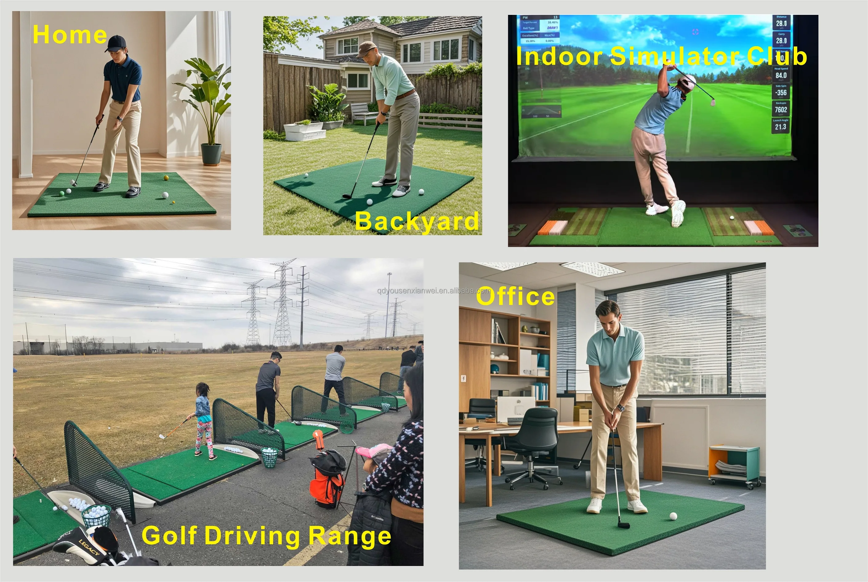 Golf Mat Driving Range Mats Premium Turf Golf Hitting Practicing Mats