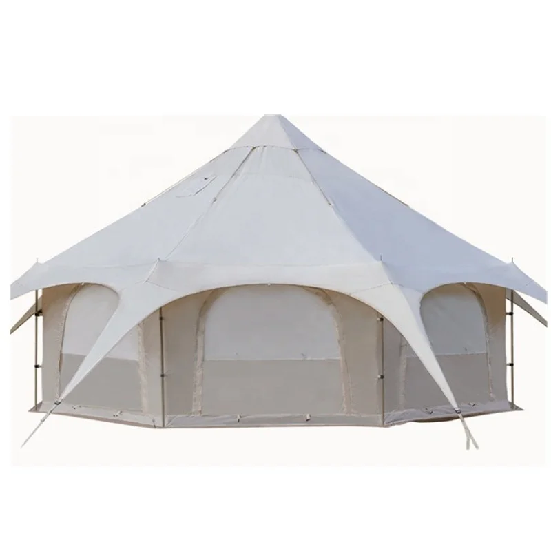 6-8 Person T/C Fabric Glamping Tent Luxury Hotel For Camping