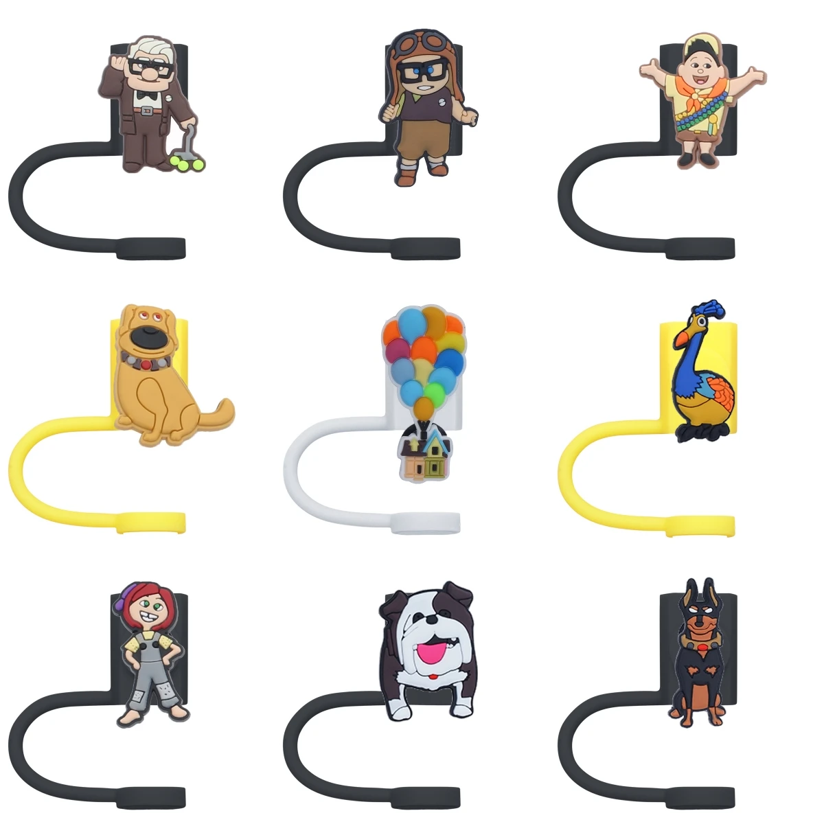 8mm Straw Topper New Wholesale Custom Cartoon Straw Toppers wholesale Straw Topper Accessory  Silicone