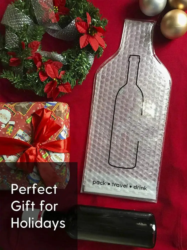 Leak Proof Wine Travel Sleeve Cushions Travel Reusable Wine Bottle Protector