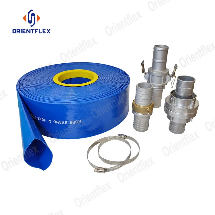 10 Inch 15 Bar Cheap Price 150Mm 125Mm High Pressure 3 Inch 5 Inch Pvc /Tpu Layflat Flexible Hose 200Mm Supplier