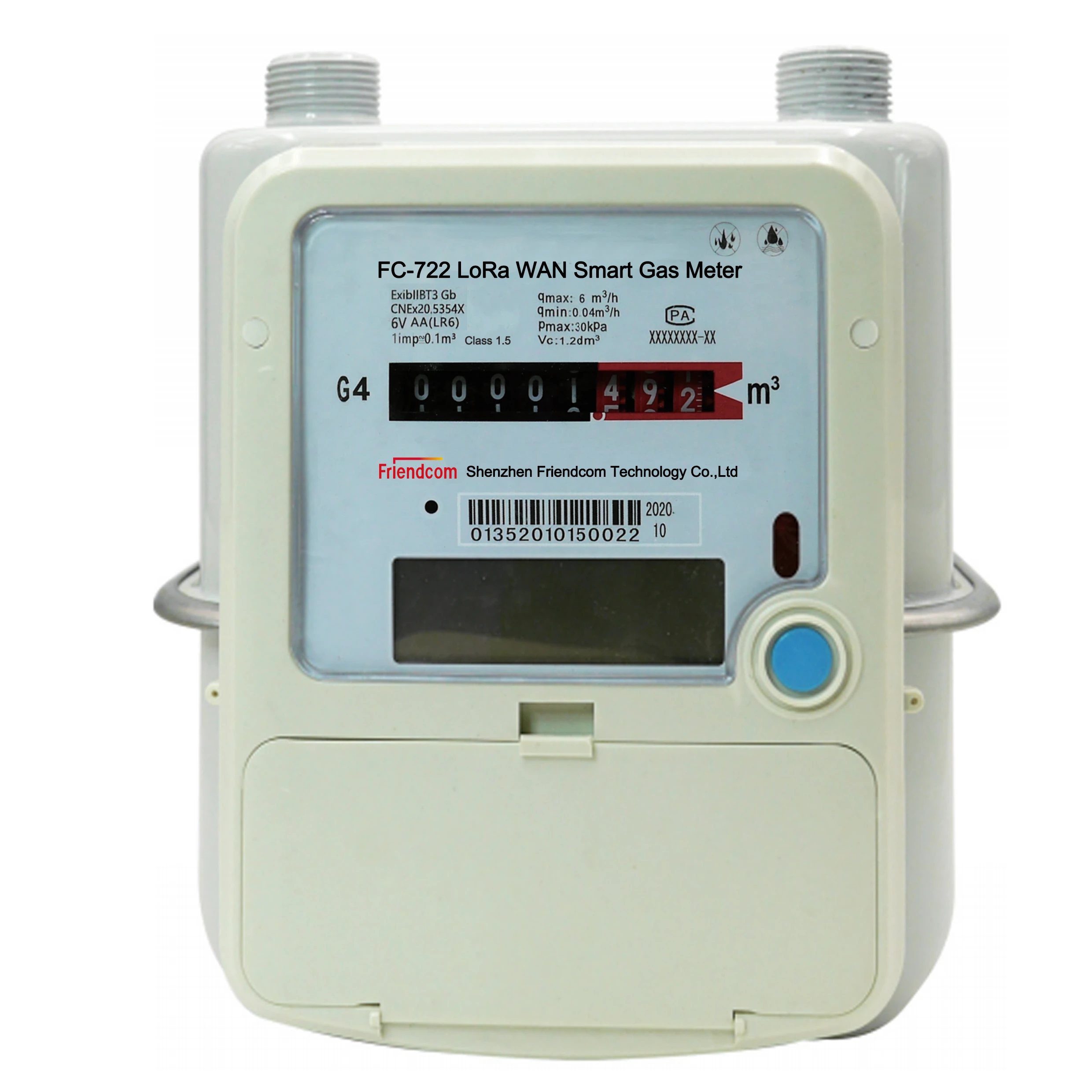 
 LoRaWAN умный газовый счетчик G1.6 /G2.5 G4.0 алюминий  