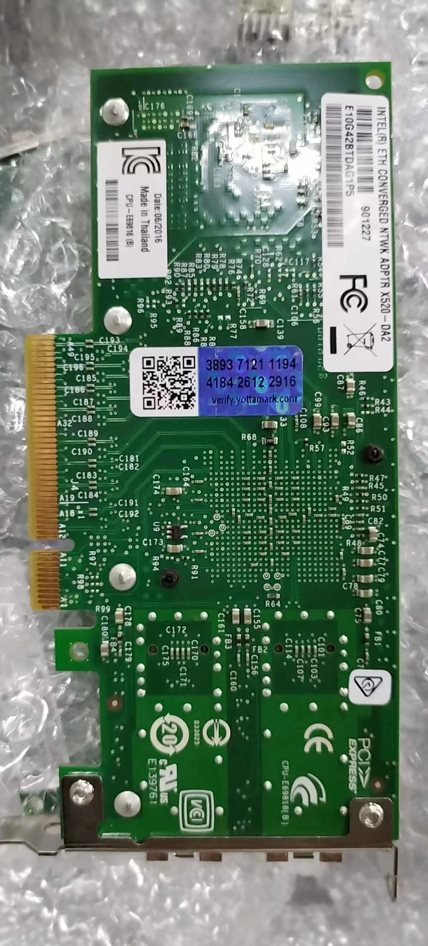 X520-DA2 2-портовый 10G SFP + Ethernet PCI-e E10G42BFSR 82599ES конвергентный сетевой