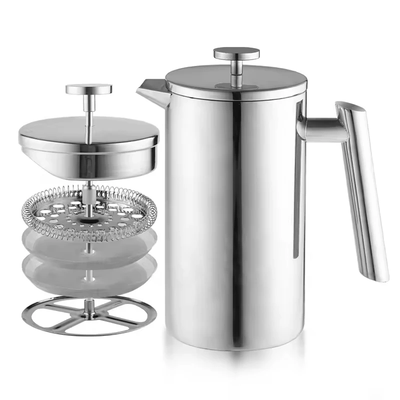 Prensa Francesa French Press Suppliers Stainless Steel Thermos Mini French Press Coffee Plunger