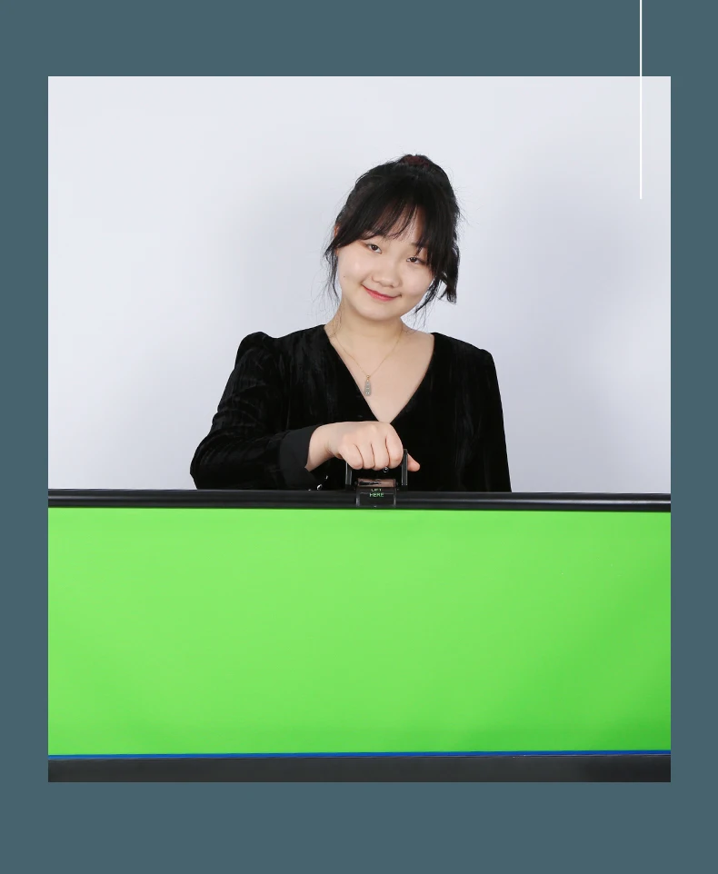 2*2.5M Green Screen Collapsible Backdrop Wrinkle-Resistant Ultra-Quick Setup Background for Streaming Video