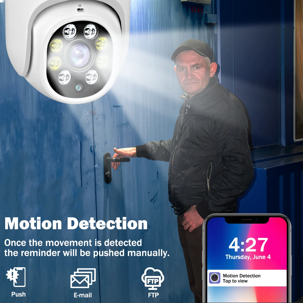 Audube WiFi Camera 1080P HD CCTV Outdoor IP Camera AI Tracking 4X Digital Zoom Surveillance Wired Mini Speed Dome Cameras