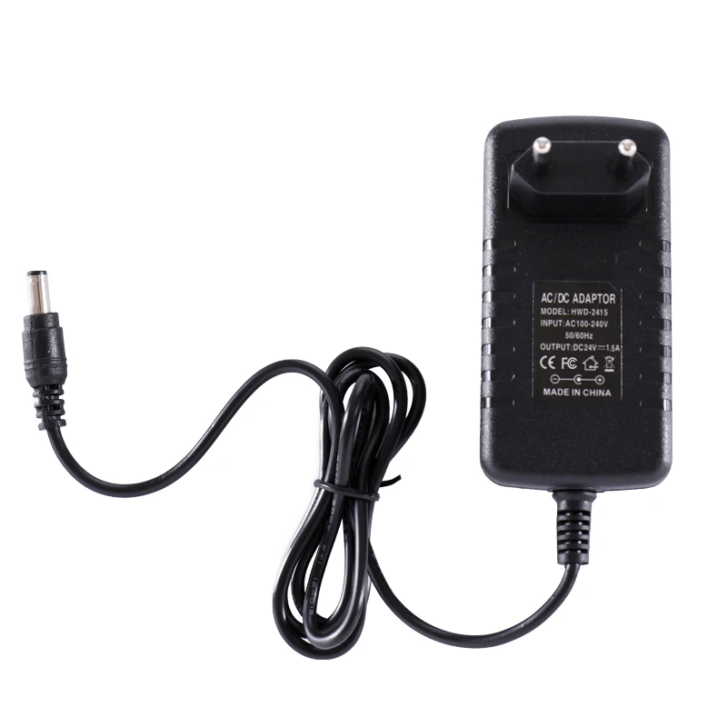 wholesale DC EU 9v/12v/24v 1A 1.5A 2A 3A AC/DC power adapter 24v 1500ma power supply 24v PSU power adapter european