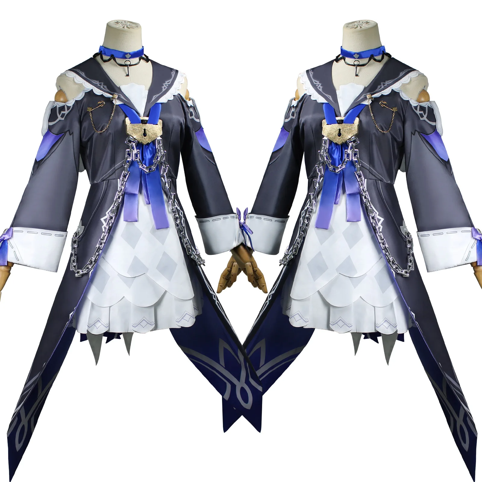 Honkai: Star Rail Character Herta Cosplay Grey Suit Cosplay Costume Woman With Gloves Headgear Neckline Trim