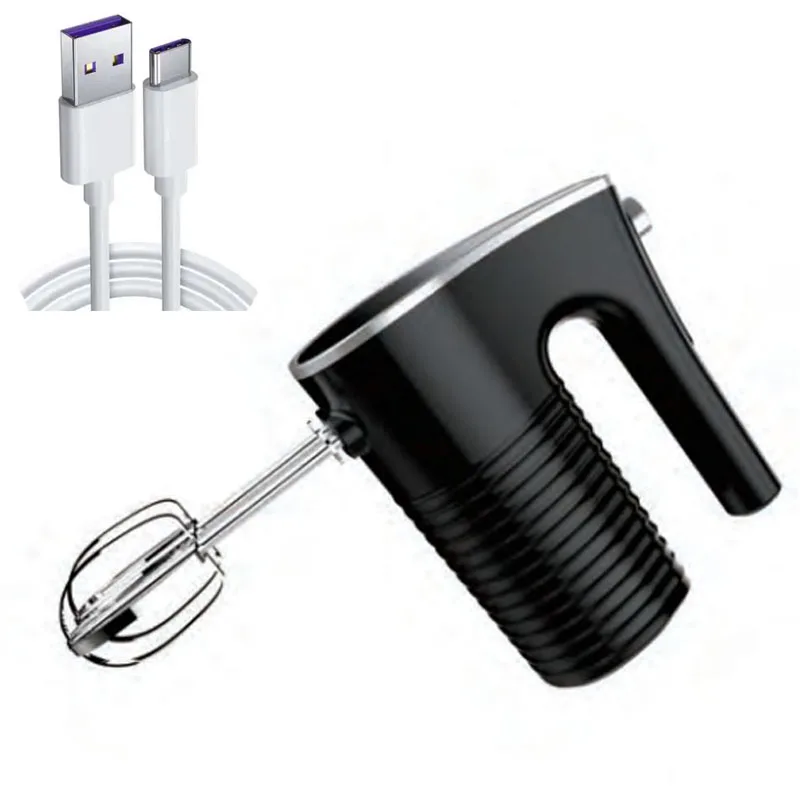 Wholesale Rechargeable 200W Portable Hand Mixer Kitchen Cordless USB Charging Hand Mixer For Mixing Flour Egg