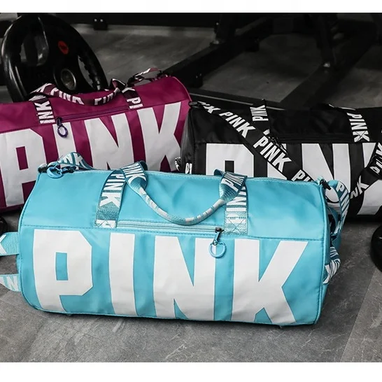 
Waterproof Fitness Gym Yoga Sports Bag Custom Logo Barrel Fitness Travel Bags For Women Cute Duffle Bag 