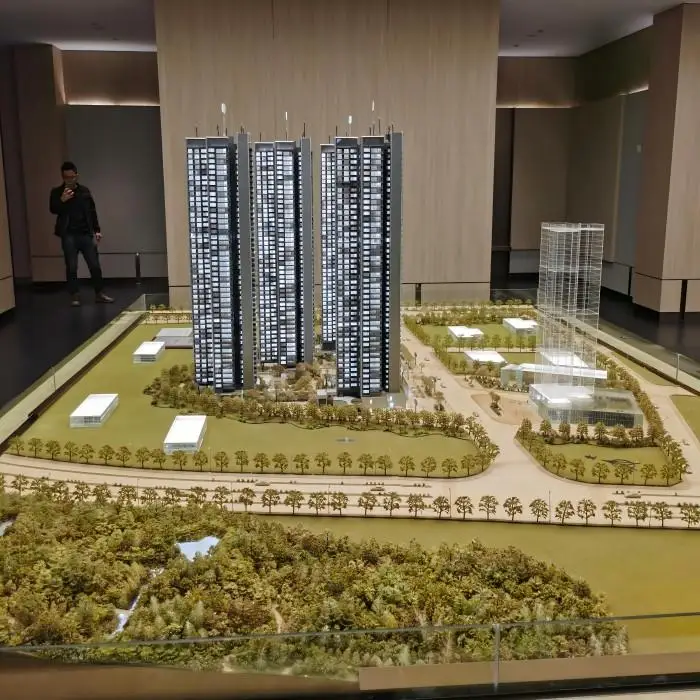 tall city building model 3D Printed Houses  estate development  Miniature Real Estate 1:100 Architectural Scale Models