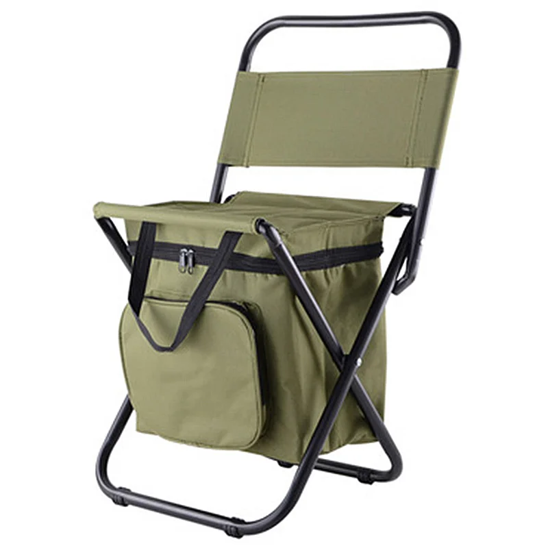 Camping Fishing Stool Cheap Leisure Beach Chair Outdoor Portable Collapsible Seat Comfortable Backpack Folding Cooler Bag Chair