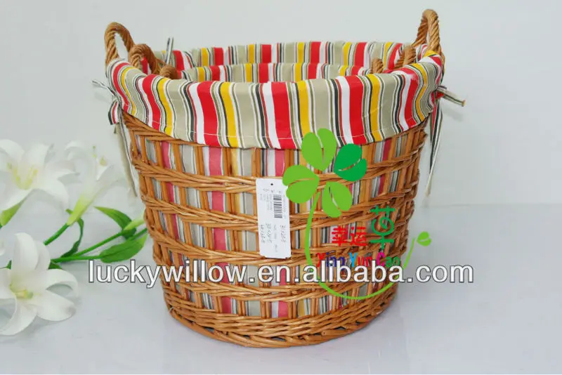 High quality wicker storage basket willow shelf display fruit basket