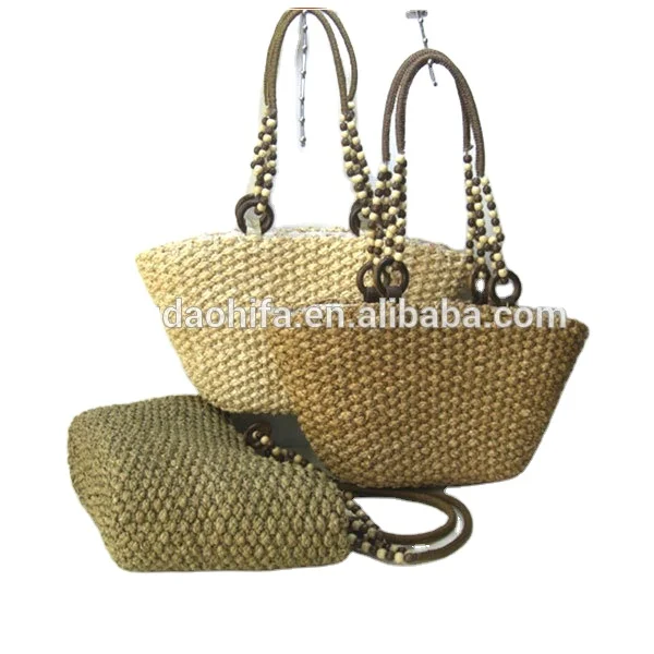 
Fashion hand woven straw bag from china 