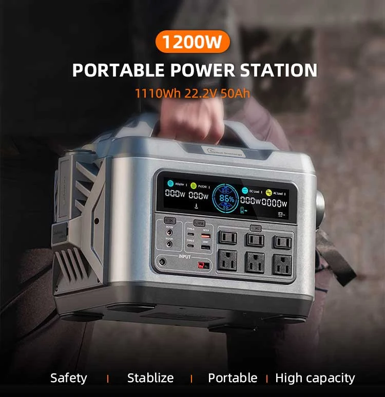 1200W 2000W 2200W Home Power Bank Solar Generator Lithium Battery Portable Power Supply Power Station for household outdoor