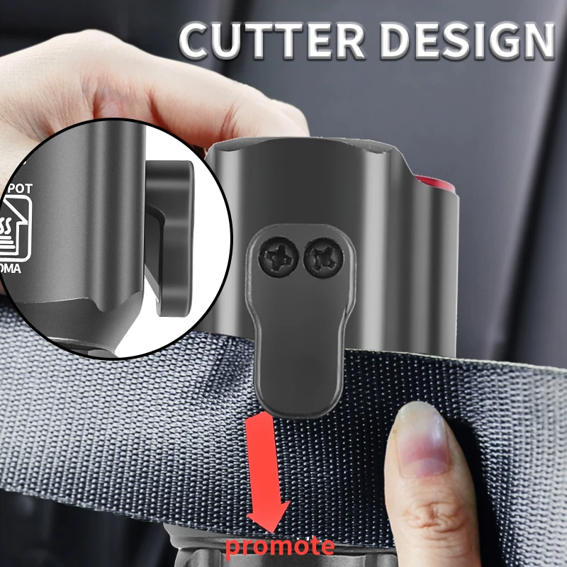 Type-C Charge Super Bright LED Flashlight with Safety Hammer Side Light Torch Light Portable Lantern Outdoor Adventure Lighting