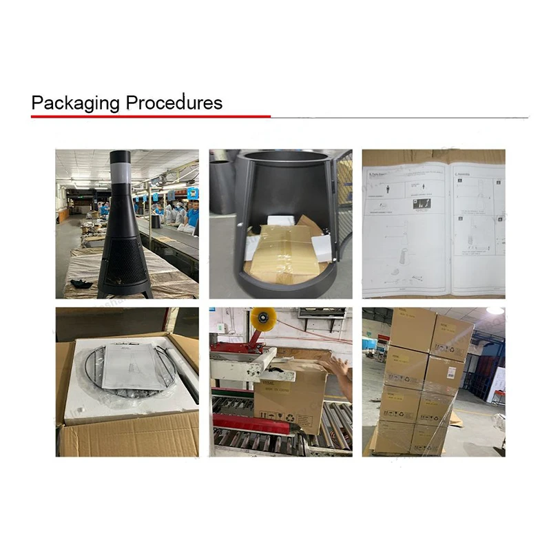 Outdoor Garden Patio Heater Fire Pit Wood Burning Steel Metal Firepit with Chiminea